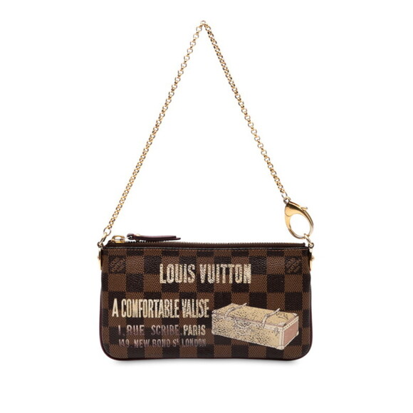 LOUIS VUITTON Authentic Brown Damier Pochette Shoulder Bag